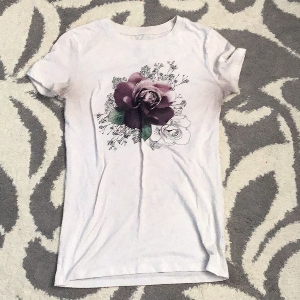 White rose shirt